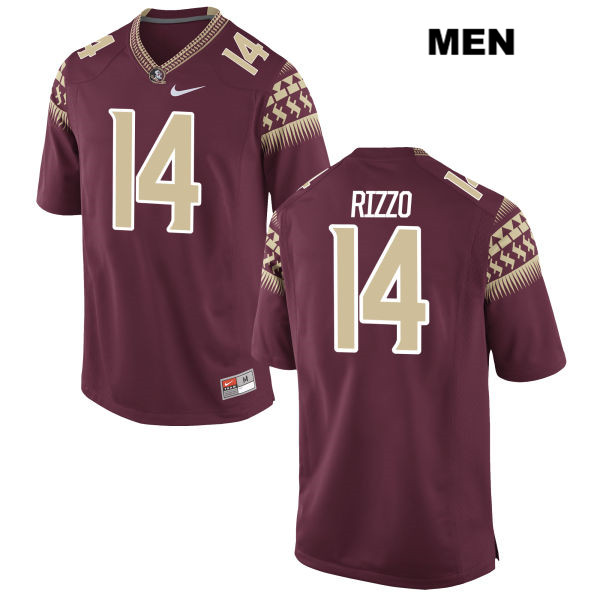 Men's NCAA Nike Florida State Seminoles #14 Jake Rizzo College Red Stitched Authentic Football Jersey QVY2769RE